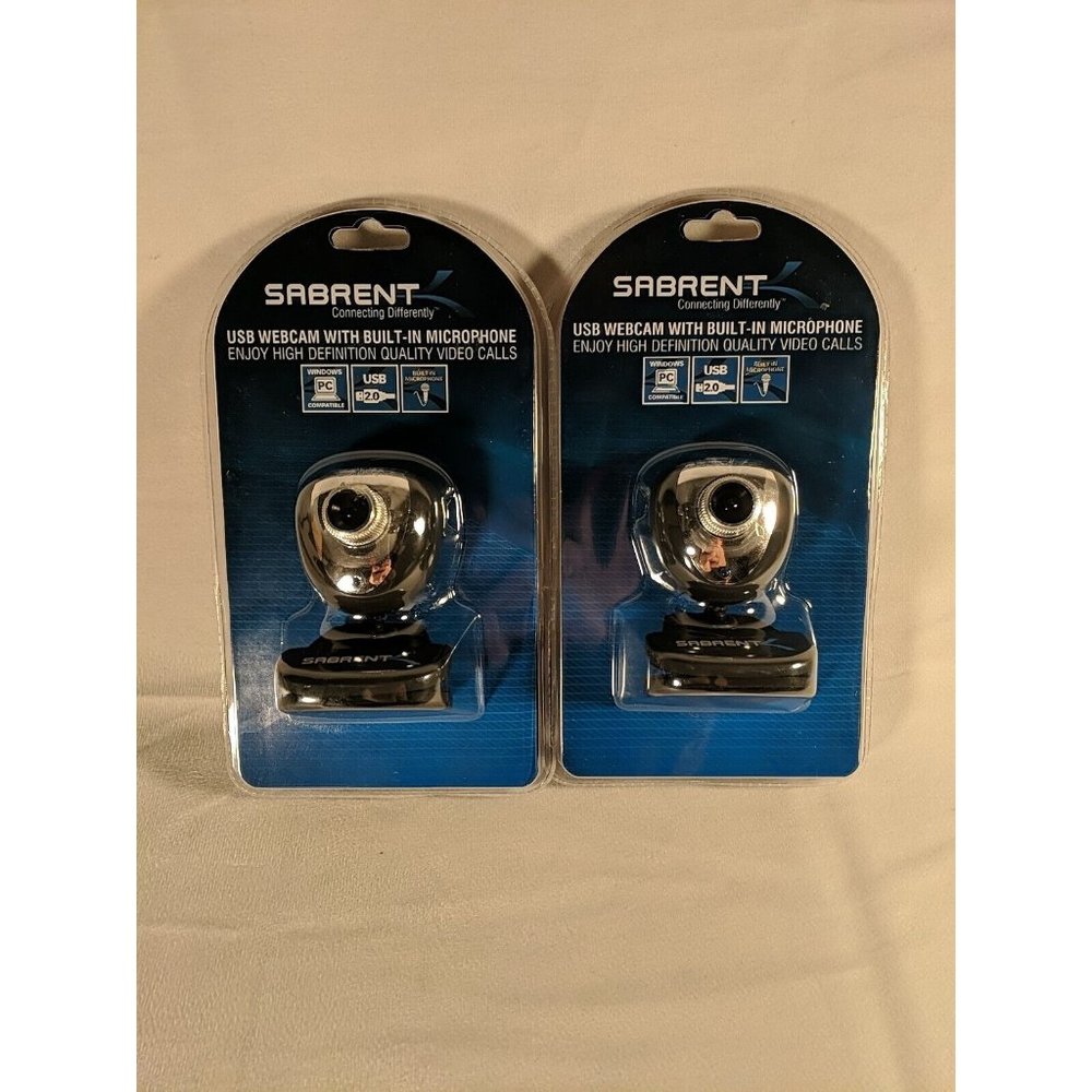 Sabrent SBT-WCCK High Definition USB Webcam W/Microphone #9071B BRAND NEW x2